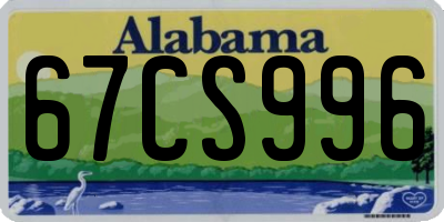 AL license plate 67CS996