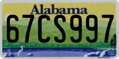 AL license plate 67CS997