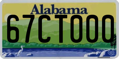 AL license plate 67CT000