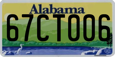 AL license plate 67CT006