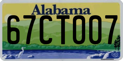 AL license plate 67CT007