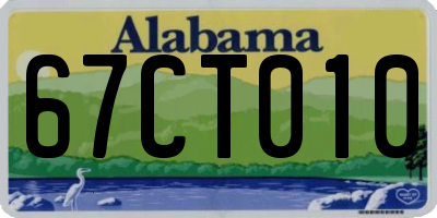 AL license plate 67CT010