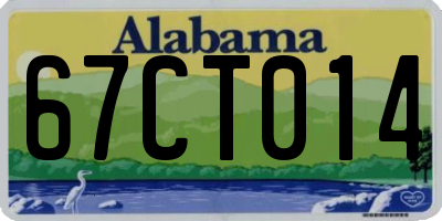 AL license plate 67CT014