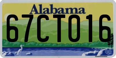 AL license plate 67CT016