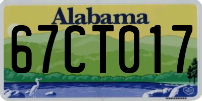 AL license plate 67CT017