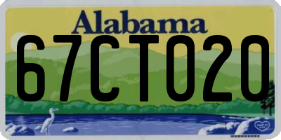 AL license plate 67CT020