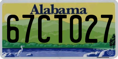 AL license plate 67CT027