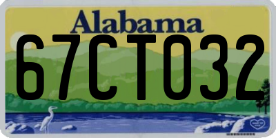 AL license plate 67CT032