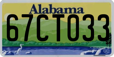 AL license plate 67CT033