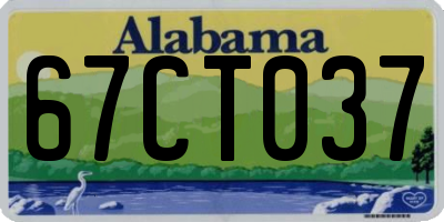 AL license plate 67CT037