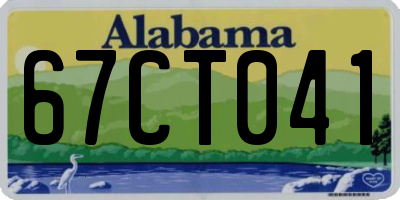 AL license plate 67CT041