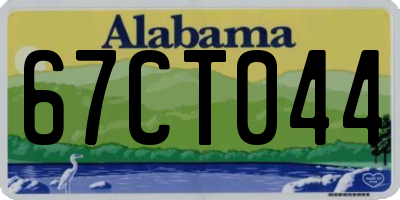 AL license plate 67CT044
