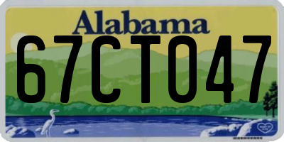AL license plate 67CT047