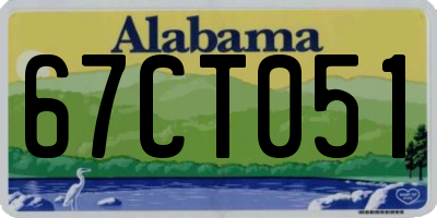 AL license plate 67CT051