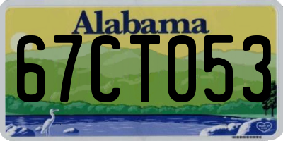 AL license plate 67CT053