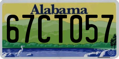 AL license plate 67CT057