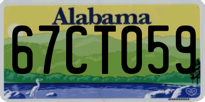 AL license plate 67CT059