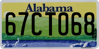 AL license plate 67CT068