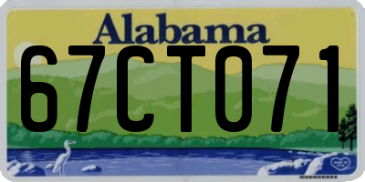 AL license plate 67CT071