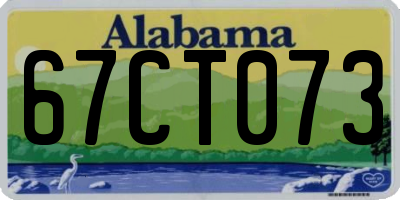AL license plate 67CT073