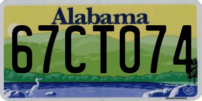 AL license plate 67CT074
