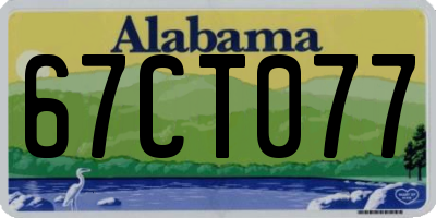 AL license plate 67CT077