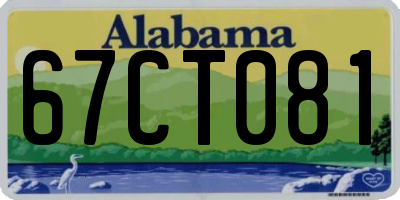 AL license plate 67CT081
