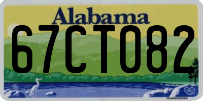 AL license plate 67CT082