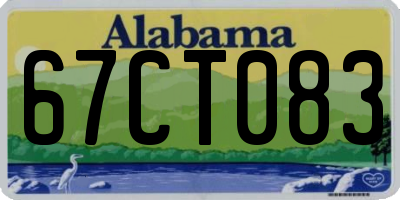 AL license plate 67CT083