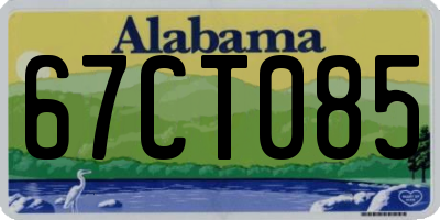 AL license plate 67CT085