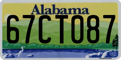 AL license plate 67CT087