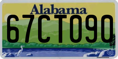 AL license plate 67CT090