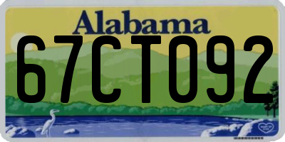 AL license plate 67CT092