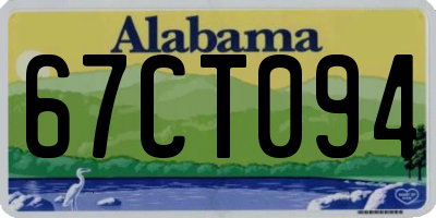 AL license plate 67CT094