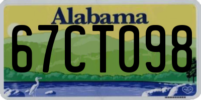 AL license plate 67CT098