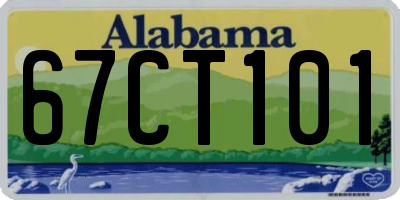 AL license plate 67CT101