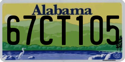 AL license plate 67CT105