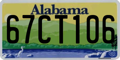 AL license plate 67CT106