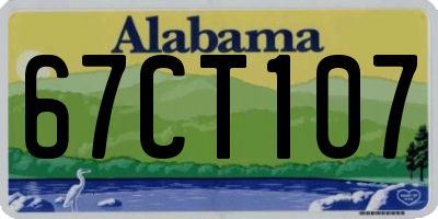 AL license plate 67CT107