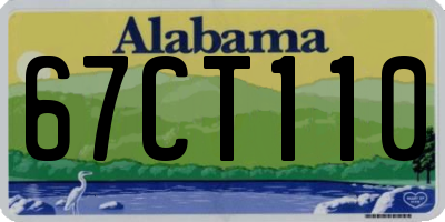 AL license plate 67CT110