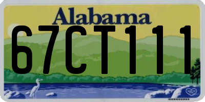 AL license plate 67CT111