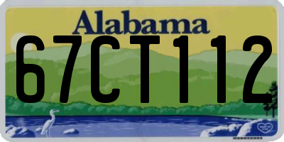 AL license plate 67CT112