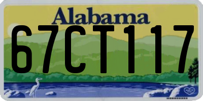 AL license plate 67CT117