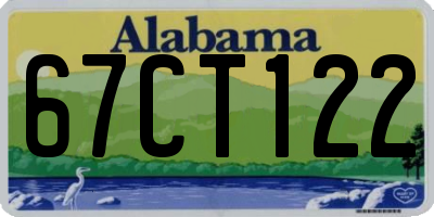 AL license plate 67CT122