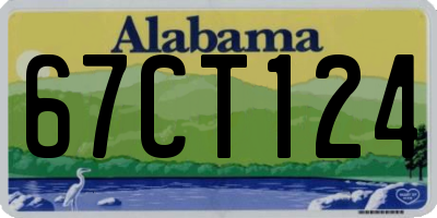 AL license plate 67CT124