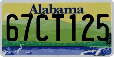 AL license plate 67CT125