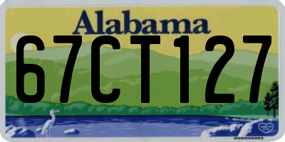 AL license plate 67CT127