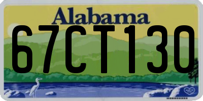 AL license plate 67CT130