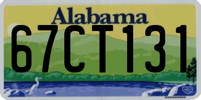 AL license plate 67CT131