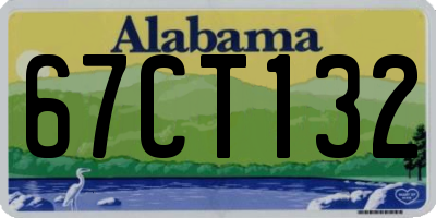 AL license plate 67CT132